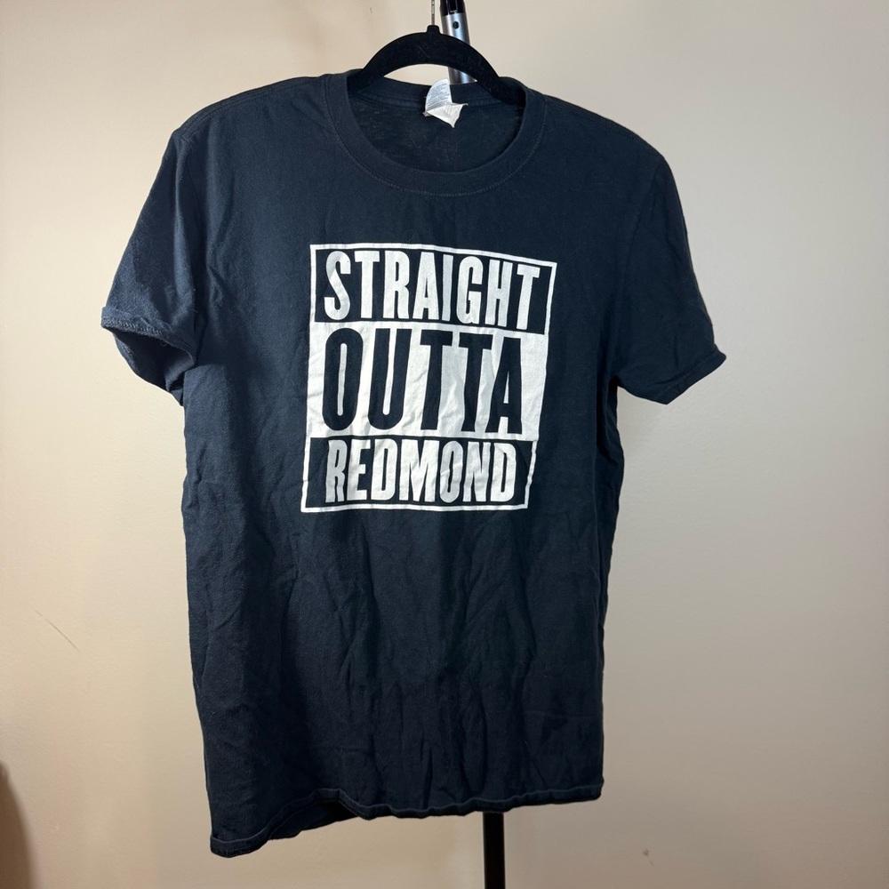 Microsoft Straight Outta Redmond Black T-Shirt
